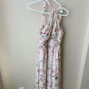 Revelry Brooklyn Chiffon Dress Blush Floral 6